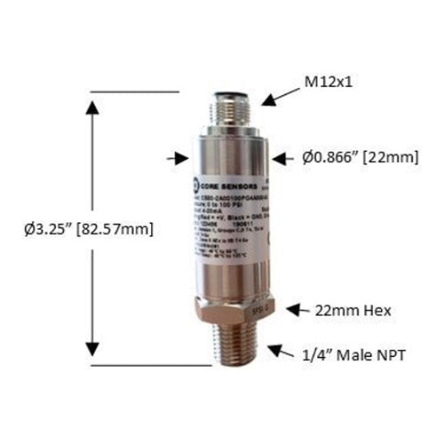 CS81 Intrinsically Safe Low Pressure Transducer, 1-49 PSI