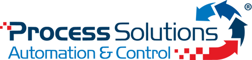 Logo of Process Solutions Automation & Control with blue and red elements.