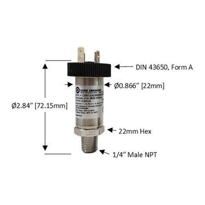 CS50 Non-Incendive Pressure Transducer, 50-30,000 PSI